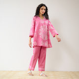 Dewdrop Cotton Co-ord Set - Pink