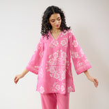 Dewdrop Cotton Co-ord Set - Pink