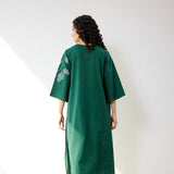 Meadow Patchwork Cotton Kurta - Emerald Green