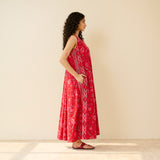 Sara Sanganeri Cotton Maxi Dress - Red
