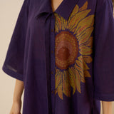 Sunflower Slub Cotton Co-ord Set - Violet