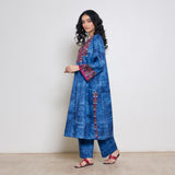 Banjara Woollen Hand Embroidered Kurta - Cobalt