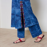 Banjara Woollen Hand Embroidered Kurta Set - Cobalt