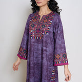 Banjara Woollen Hand Embroidered Kurta - Cherry Lacquer