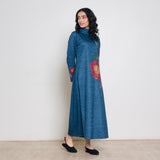Orchid Woollen Statement Dress - Transformative Teal