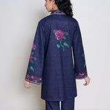 Rosy Woollen Coord Set - Violet