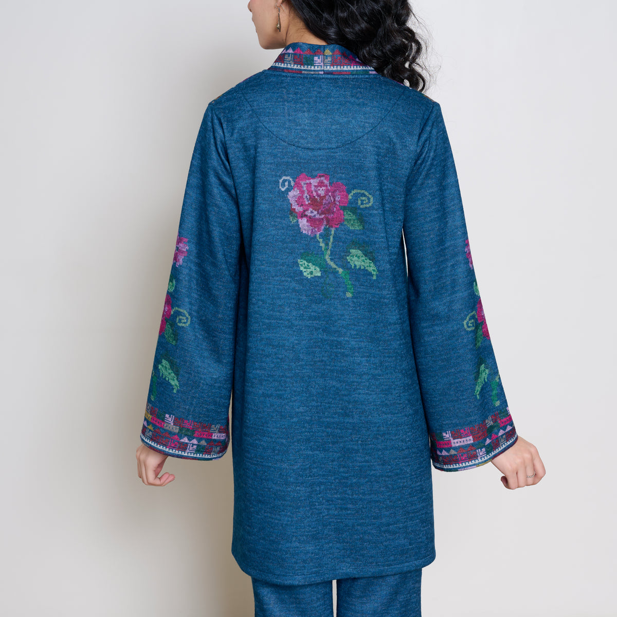 Rosy Woollen Coord Set - Transformative Teal