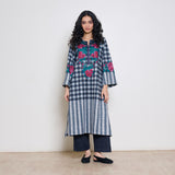 Evermore Woollen Hand Embroidered Kurta Set - Charcoal
