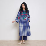 Evermore Woollen Hand Embroidered Kurta Set - Violet