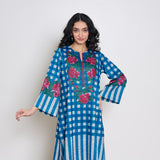 Evermore Woollen Hand Embroidered Kurta - Transformative Teal