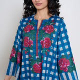 Evermore Woollen Hand Embroidered Kurta - Transformative Teal