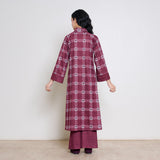 Childhood Sweetheart Woollen Kurta Set - Maroon