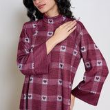 Childhood Sweetheart Woollen Kurta - Maroon