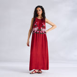 Surbhi Shantoon Maxi Dress - Blood Red