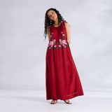 Surbhi Shantoon Maxi Dress - Blood Red