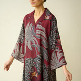 Palm Tree Modal Statement Dress - Maroon