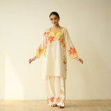 Masakali Slub Cotton Farsi Set - Turmeric Yellow