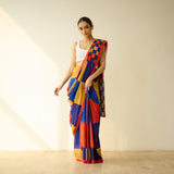 Shabana Retro Prestitched Kota Doria Saree - Multicolour
