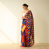 Shabana Retro Prestitched Kota Doria Saree - Multicolour