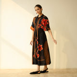 June Slub Cotton Dress - Black