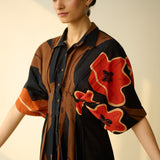 June Slub Cotton Dress - Black