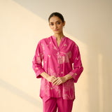 Palm Cotton Coord Set - Pink