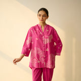 Palm Cotton Coord Set - Pink