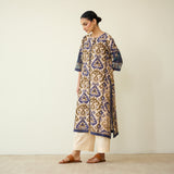 Abha Slub Cotton Kurta - Violet