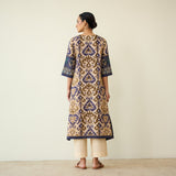 Abha Slub Cotton Kurta - Violet