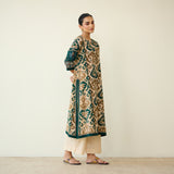 Abha Slub Cotton Kurta - Emerald Green