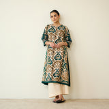 Abha Slub Cotton Kurta - Emerald Green