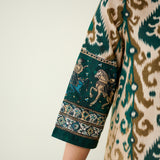 Abha Slub Cotton Kurta - Emerald Green