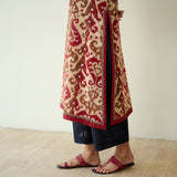 Abha Slub Cotton Kurta - Ruby Red