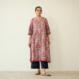 Abha Slub Cotton Kurta - Earthy Pink