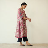 Abha Slub Cotton Kurta - Earthy Pink