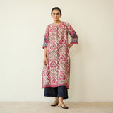 Abha Slub Cotton Kurta - Earthy Pink
