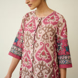 Abha Slub Cotton Kurta - Earthy Pink