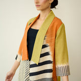 Mix and Match Slub Cotton Shrug Set - Tangerine & Heena