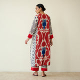 Rhythm Slub Cotton Kurta Set - Earthy Red