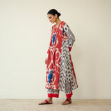 Rhythm Slub Cotton Kurta Set - Earthy Red