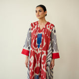 Rhythm Slub Cotton Kurta Set - Earthy Red