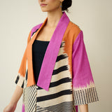 Mix and Match Slub Cotton Shrug Set - Tangerine & Candy Pink