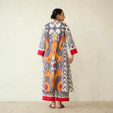 Rhythm Slub Cotton Kurta Set - Mustard & Grey