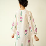 Lotus Bloom Mulmul Cotton Kurta Set - Lilac