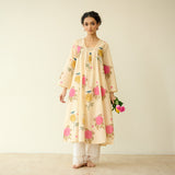 Summer Joy Mulmul Cotton Everyday Kurta - Butter Yellow