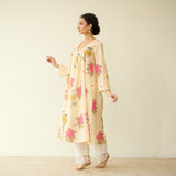Summer Joy Mulmul Cotton Everyday Kurta - Butter Yellow