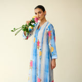 Lazy Summers Mulmul Cotton Kurta - Azure Blue