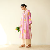 Lazy Summers Mulmul Cotton Kurta - Mulberry Purple