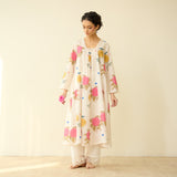 Summer Joy Mulmul Cotton Everyday Kurta - Ivory