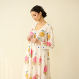 Summer Joy Mulmul Cotton Everyday Kurta - Ivory